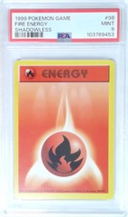 V1949: 1999: Fire Energy: 98/102: Shadowless: Game: PSA: 9: MINT: 103769453